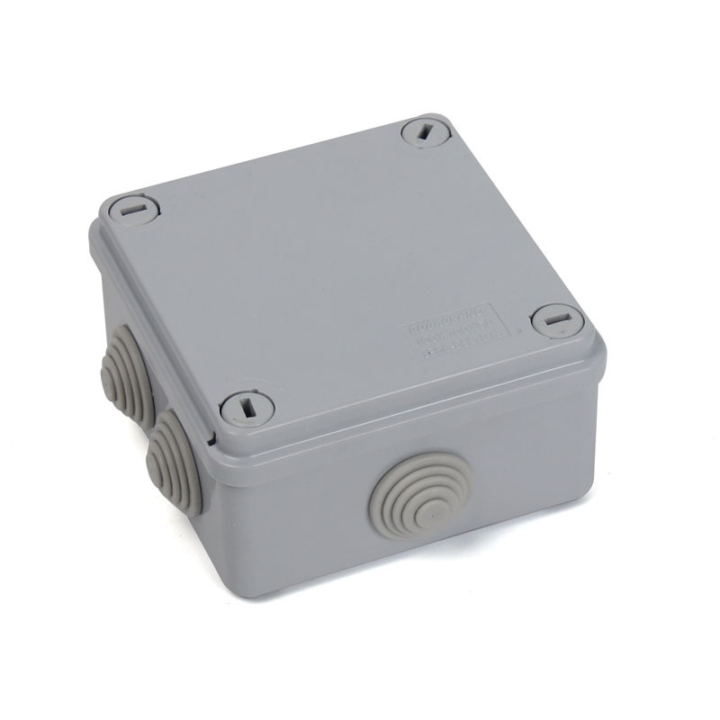 厂家直供 带孔防水盒 100*100*50带孔接线盒 带孔电器盒