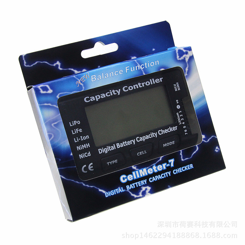 Cellmeter7 Voltage and Power Capacity Display 1-7S Model Aircraft Lithium Battery Test Instrument with Balance Function Cellmeter7 Voltage and Power Capacity Display 1-7S Model Aircraft Lithium Battery Test Instrument with Balance Function