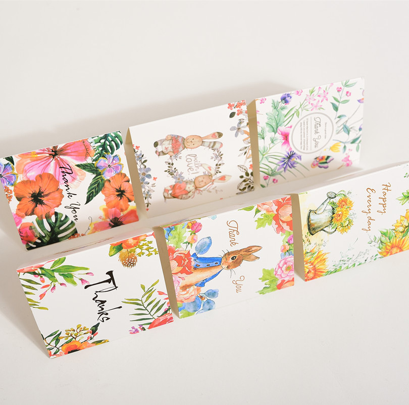 Tarjeta de felicitación de bendición de tarjeta pequeña de dibujos animados creativos de estilo coreano especial transfronterizo gracias Tarjeta de mensaje tarjeta de felicitación sobre