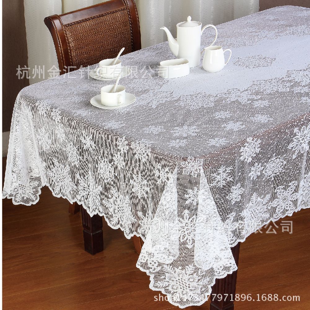 New Christmas Tablecloth Snowflake Tablecloth White Beige Tablecloth Tablecloth