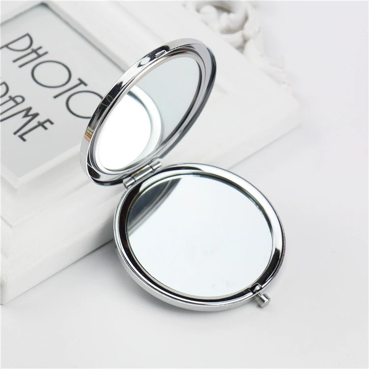 Factory production silver cosmetic solid mirror base handmade diy cosmetic mirror embryo aluminum sheet accessories customized gifts