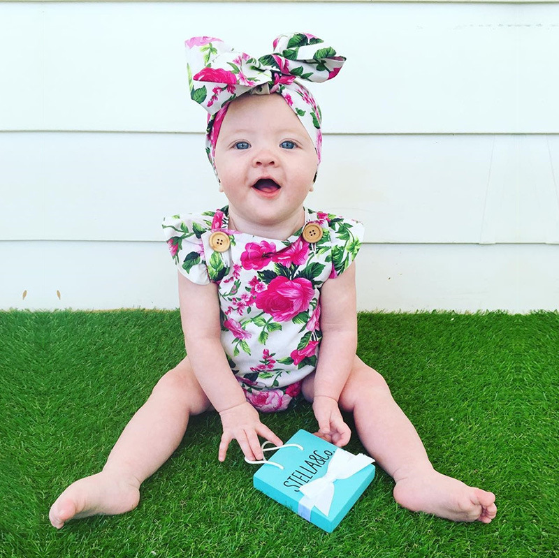 A generation of summer baby jumpsuit full moon Hundred Days female baby bag fart clothes climbing flower headdress A generation of summer baby jumpsuit full moon Hundred Days female baby bag fart clothes climbing flower headdress