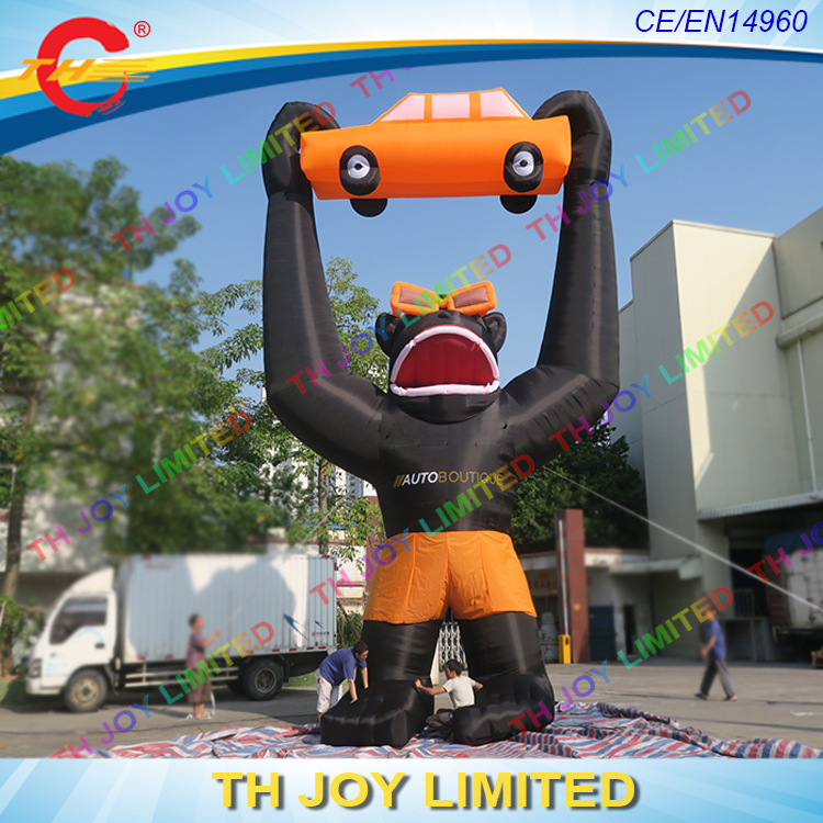 【充气猩猩卡通模型】充气动物模型  爆裂金刚卡通 卡通气模来图