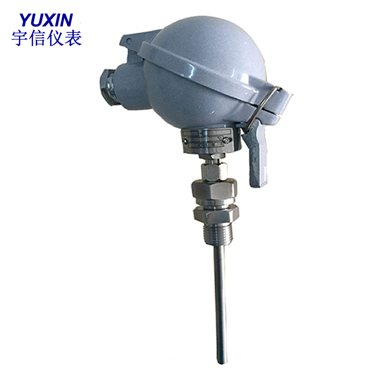 pt100铂电阻 化工行业固定螺纹温度探头装配式热电阻WZP