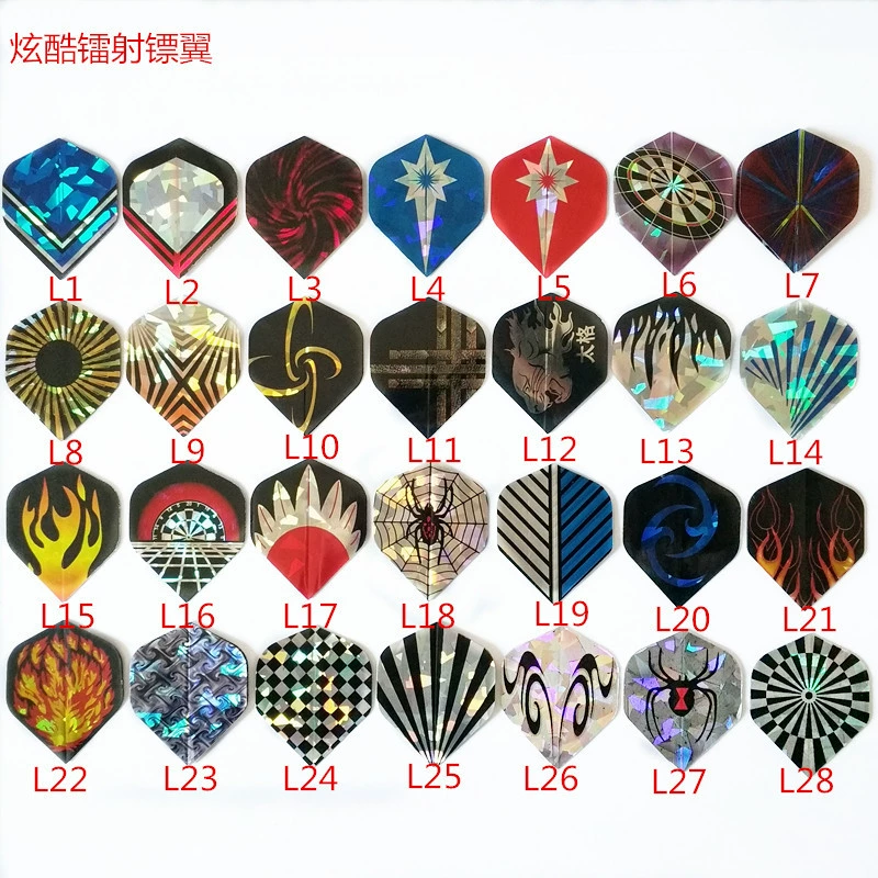 Разнообразие черного паука Dart Tail High-end Светоотражающий лазерный дротик Wing Аксессуары для дротиков Крутое крыло Дротика