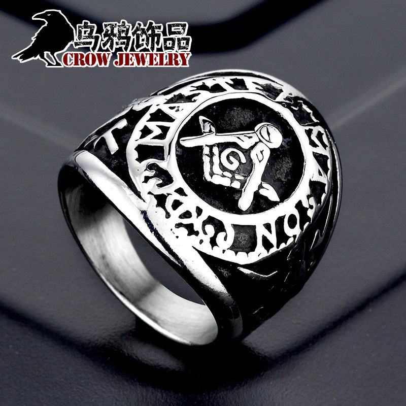 Retro trend ring stainless steel