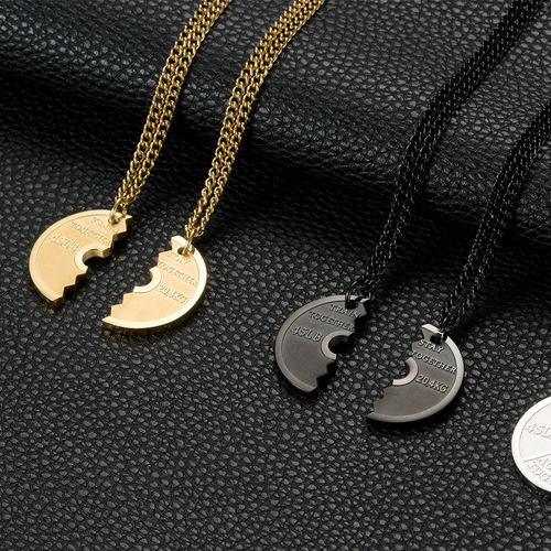 European and American Fitness Barbell Pendant Sportswear Couple Necklace Titanium Steel Jewelry Factory Direct Sale