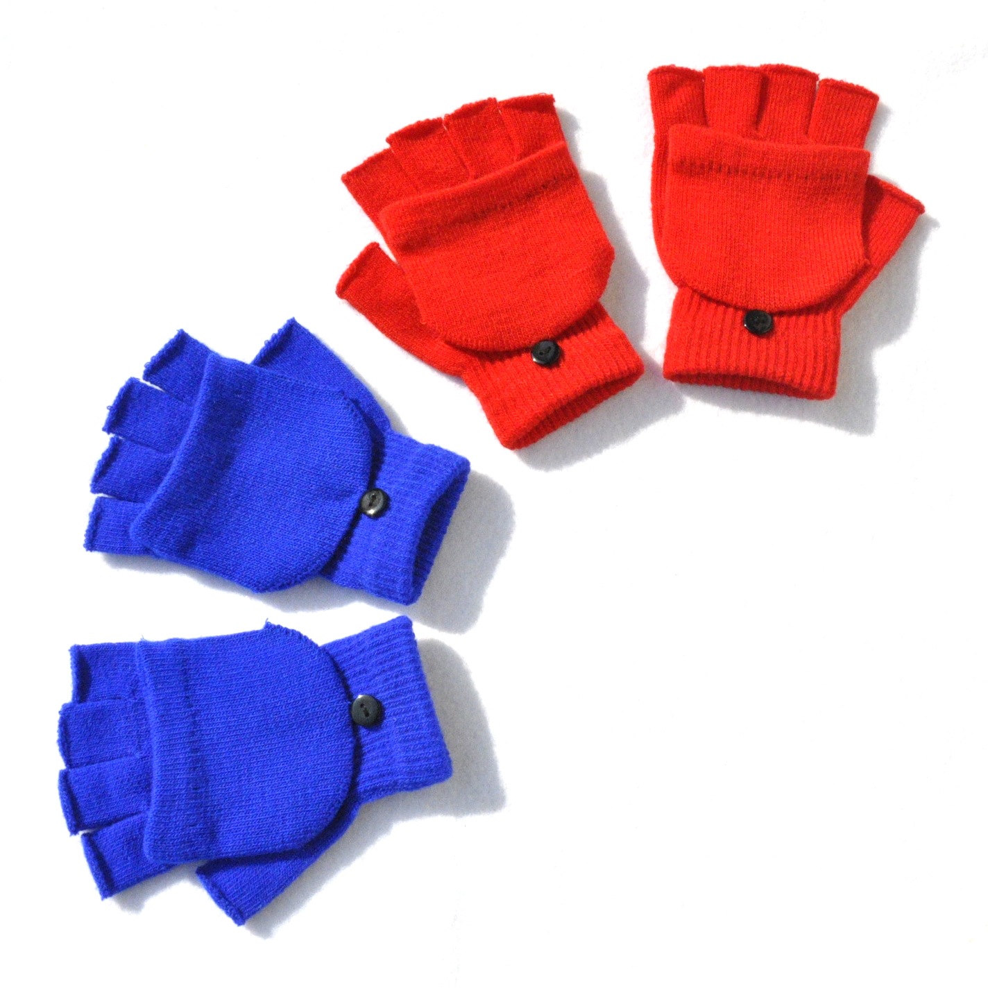 Adulto invierno a prueba de frío caliente Flip medio dedo guantes estudiante escritura antideslizante medio dedo expuestos guantes de punto