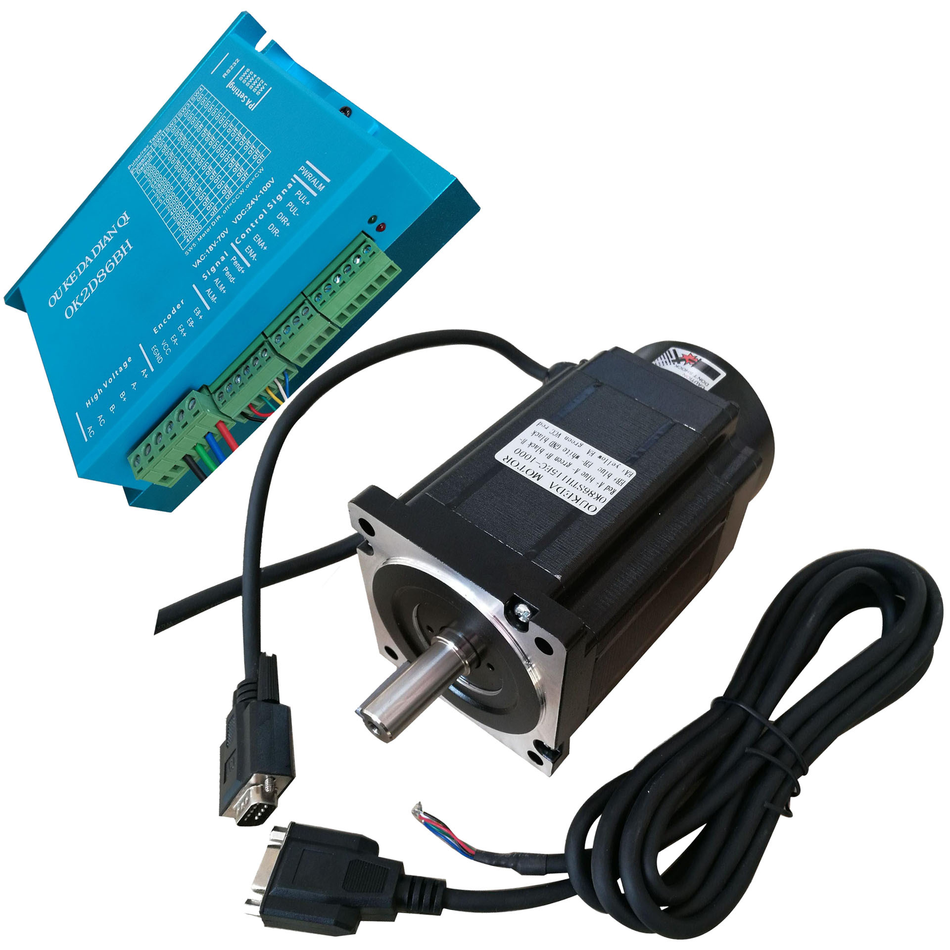 86闭环步进电机套装8.5N.M 高速恒扭矩闭环电机+闭环驱动器