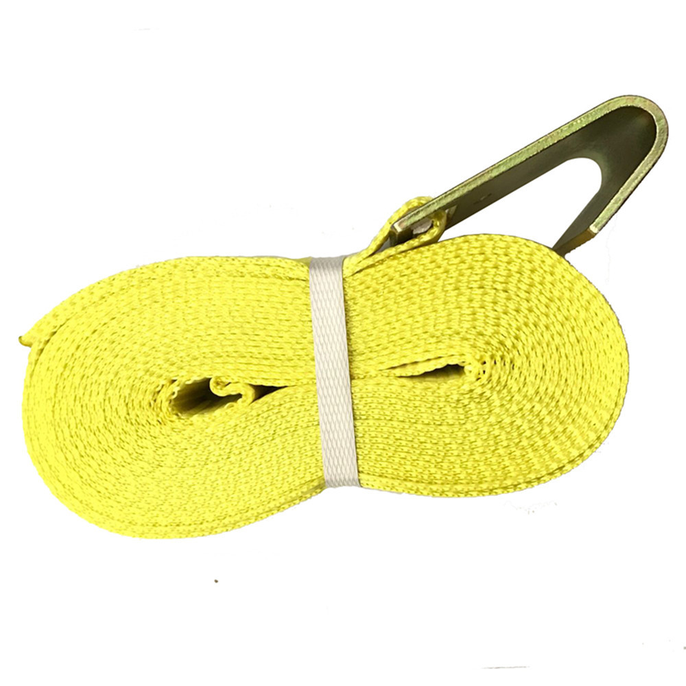 厂家供应2"*27'黄色棘轮拉紧器 配彩锌平板钩 工作拉力1500KGS