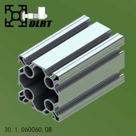 6060标准框架型材 工业铝型材 60*60 8槽  流水线型材 量大优惠