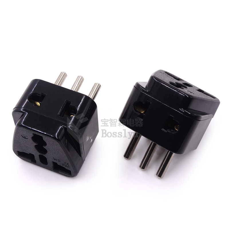 侧面开孔 出国旅行转换充电器 一转二意大利转换插头 全新ABS