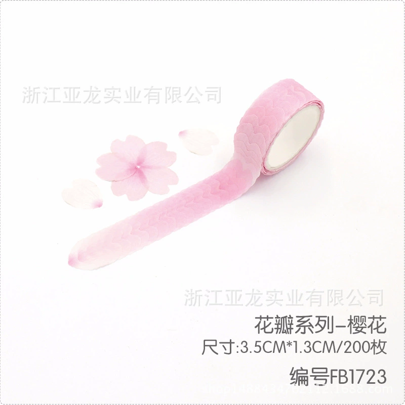 Бархатная лента Washi стикеры, рулоны, 48 шт в коробке, цветочные формы, assorted цвета