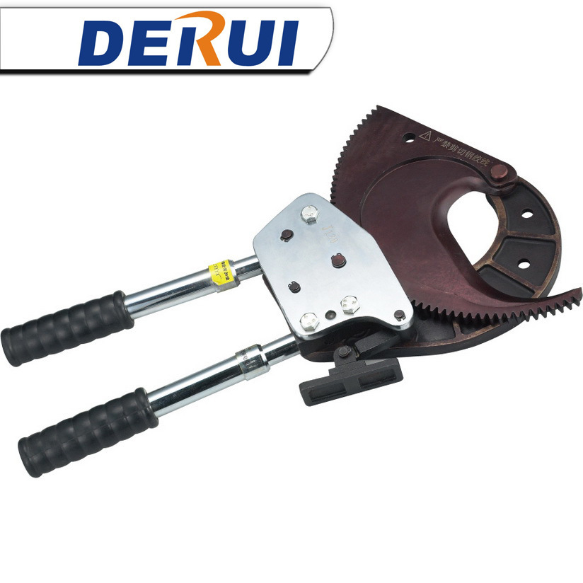 良品工具J130 可伸缩手柄棘轮式铜铝电缆剪钳德瑞DERUI