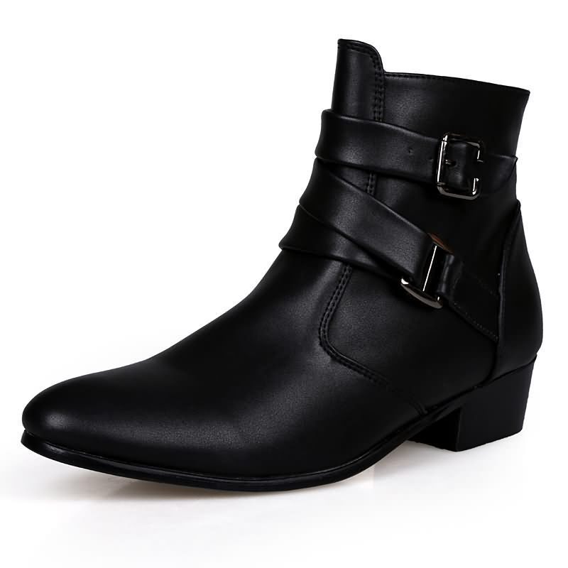Botas de hombre más tamaño 45 46 tamaño al por mayor transfronterizo deseo AliExpress botas altas eBay Amazon cuero image 2