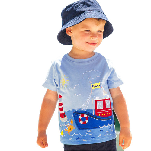 Children's clothing summer 2024 small and medium-sized children's short-sleeved boys' T-shirts foreign trade wholesale children's tops bottoming shirt cartoon trend
