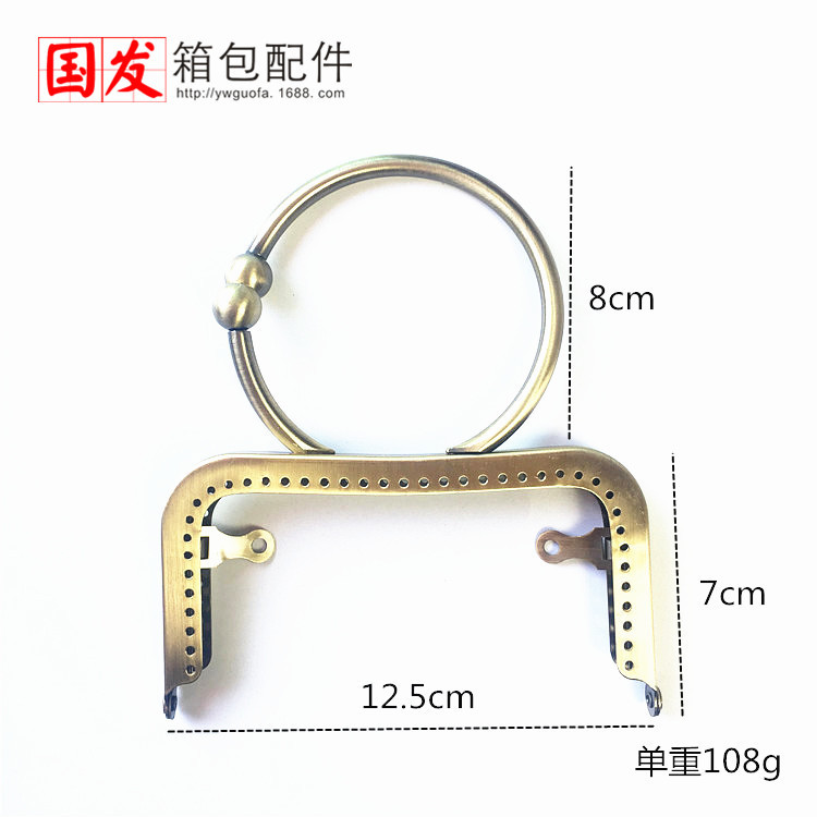 12.5cm cintura cóncava brillante pulsera en forma de O oro brazalete creativo accesorios de bolsas de mano