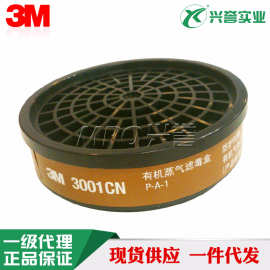 3M 3001CN 有机蒸汽气体滤毒盒 3000防毒面具 1200面具适用