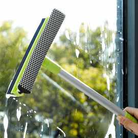 玻璃清洁器 伸缩杆加长手柄双面玻璃清洁器多用清洁刮 玻璃清洁刷