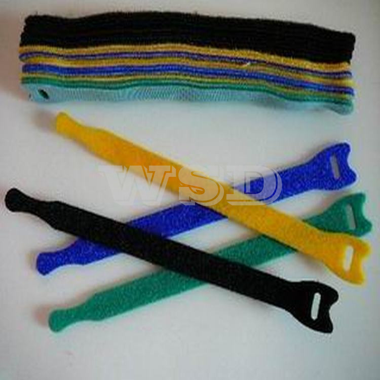 厂家销售背靠背魔术贴扎带彩色T型背靠背理线带魔术扣