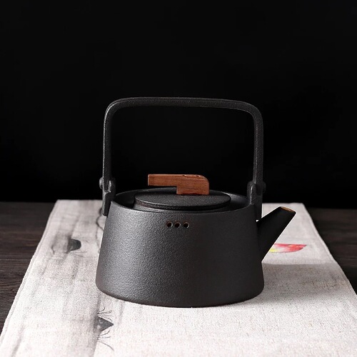 Factory direct sales coarse pottery kettle, ceramic teapot, kungfu tea set, teapot, tea ceremony large handle kettle