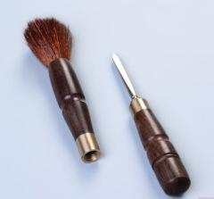 贛藝緣茶具小號黑檀木花梨木雙用茶刀養壺筆質量保證