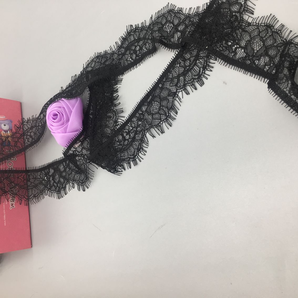 批发现货4.5cm单边无弹力眼睫毛蕾丝花边 服装 礼盒 工艺品  DIY