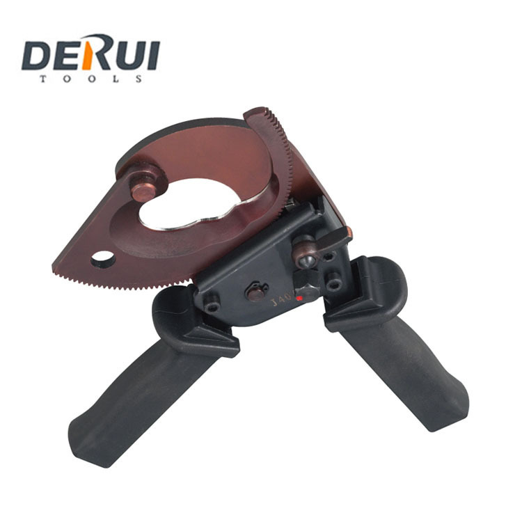 良品工具 J38 棘轮式电缆断线钳 高碳钢钳头电缆剪线钳德瑞DERUI