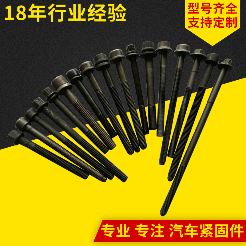 厂家供应  缸盖螺栓 自攻螺丝 汽车缸盖螺栓 紧固件