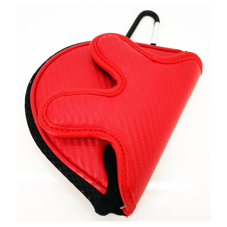 Cubierta vendedora caliente transfronteriza del Club de Golf Pu que imprime la entrega de una sola pieza de la Fábrica de la cubierta del putter del golf del velcro del semicírculo