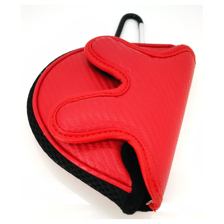 Cubierta vendedora caliente transfronteriza del Club de Golf Pu que imprime la entrega de una sola pieza de la Fábrica de la cubierta del putter del golf del velcro del semicírculo