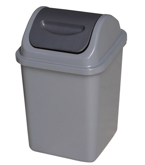 白云   AF07026  小号翻盖垃圾桶  果皮桶      10升