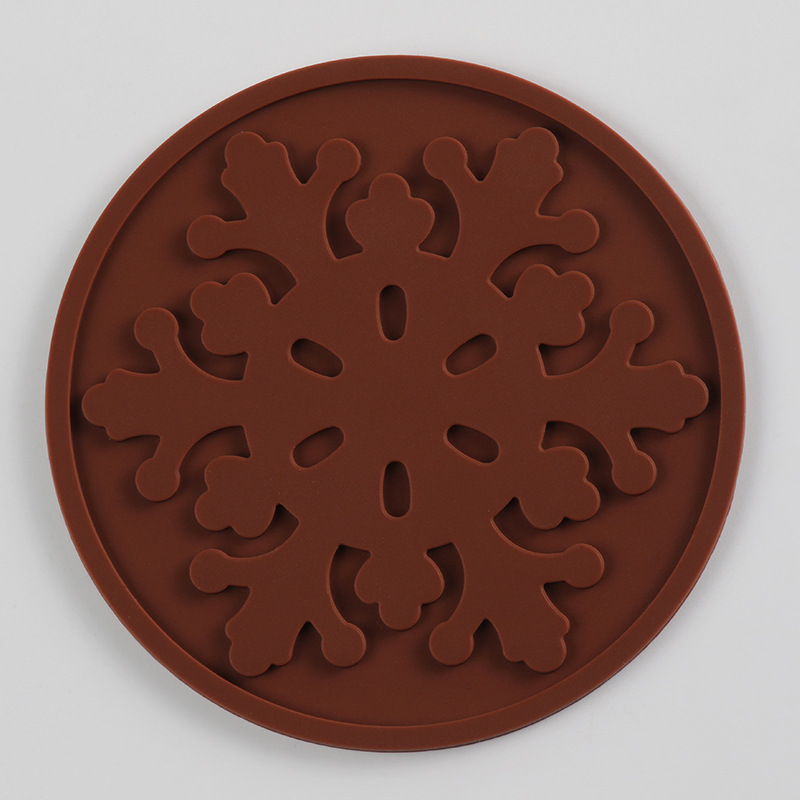 Montaña de silicona 9cm almohadilla de aislamiento redondo de alta temperatura resistente antideslizante Hotel de goma suave posavasos Logotipo de impresión de regalo