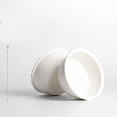 평평한 바닥 세라믹 그릇 (새로운 흰색 그릇)