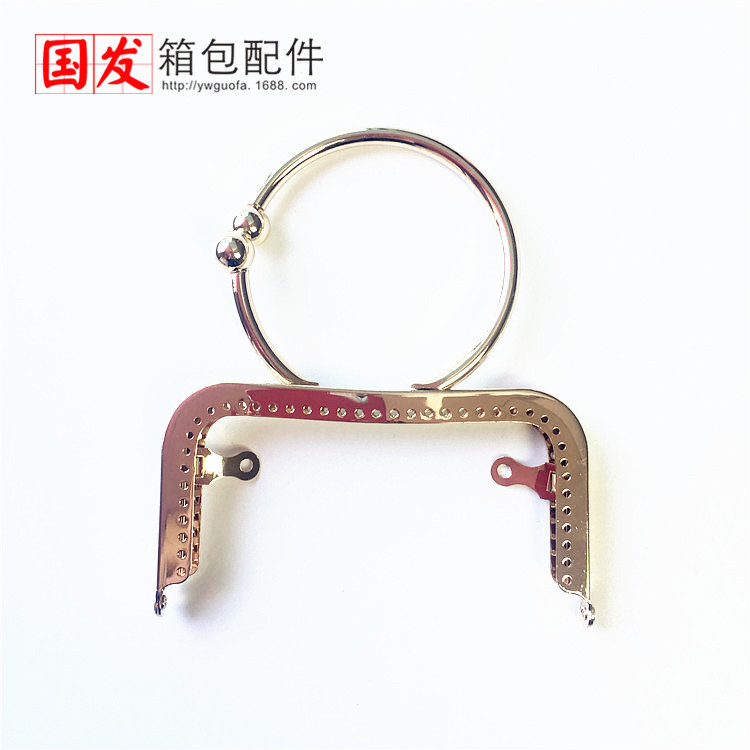 12.5cm cintura cóncava brillante pulsera en forma de O oro brazalete creativo accesorios de bolsas de mano