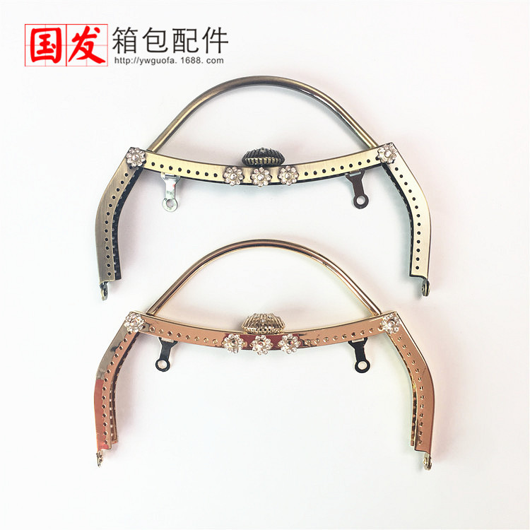 Aguja: 18cm cóncava cintura lisa agujero de agujero conchas de mano de oro accesorios de bolsa de mano