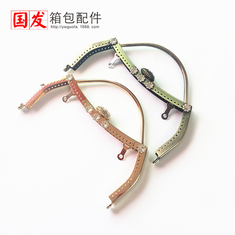 Aguja: 18cm cóncava cintura lisa agujero de agujero conchas de mano de oro accesorios de bolsa de mano