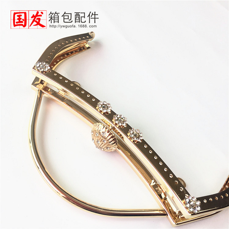 Aguja: 18cm cóncava cintura lisa agujero de agujero conchas de mano de oro accesorios de bolsa de mano