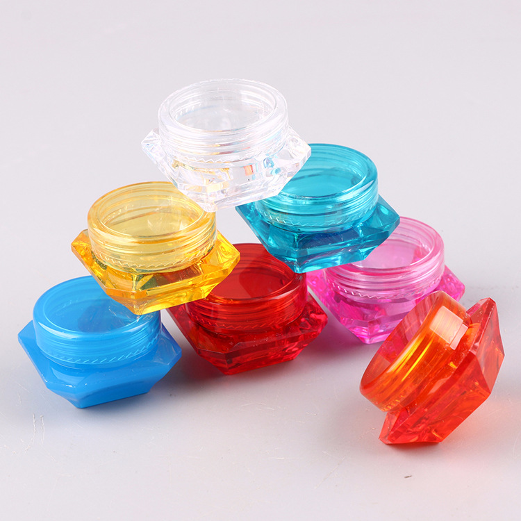 批发膏霜瓶 3g钻石瓶 化妆品试用装小样盒瓶