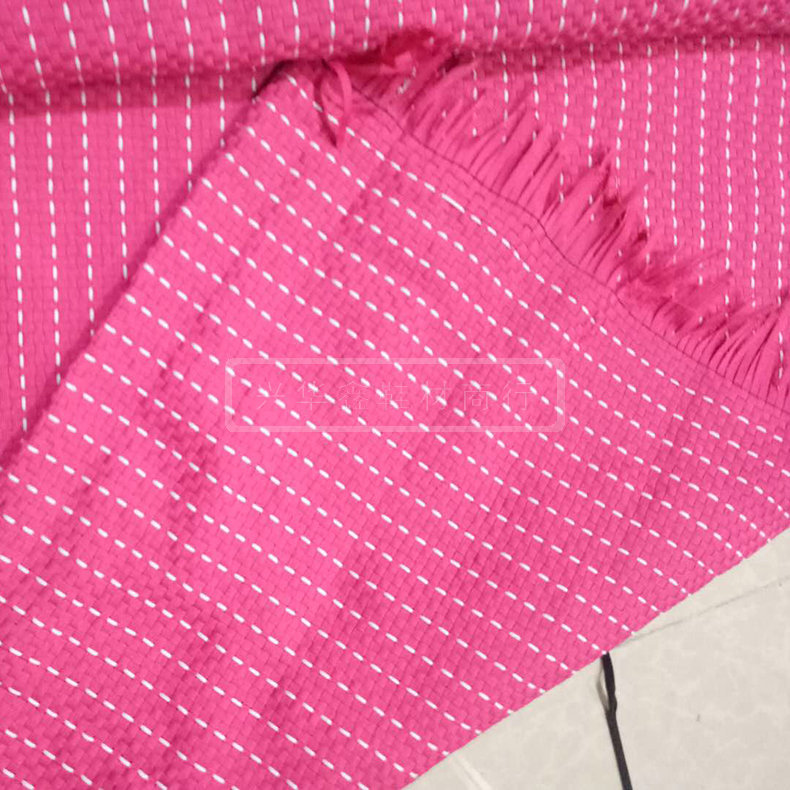 厂家供应 彩色编织布料 鞋材织带编织布 手工织带编织布