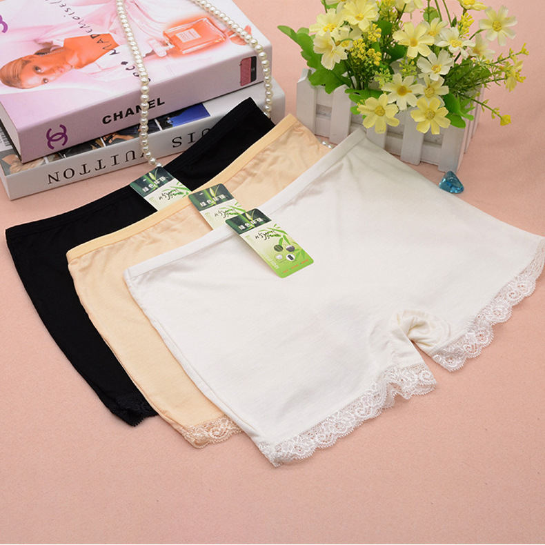 Manufacturer Wholesale Lace Pure Color Safety Pants 2025 New Mid-Waist Butt Lift Women's Underwear Modal Leggings for Women Manufacturer Wholesale Lace Pure Color Safety Pants 2025 New Mid-Waist Butt Lift Women's Underwear Modal Leggings for Women