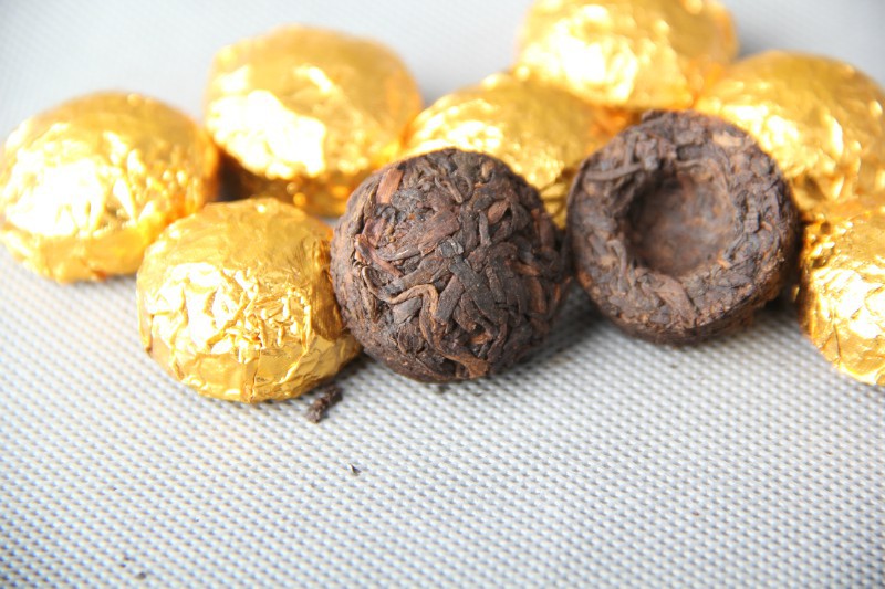 Ripe Pu-erh Tea, Aromatic Pu-erh Small Gold Cake Tea Leaves, Mellow Pu-erh Tea, Original Flavor Small Cake Tea