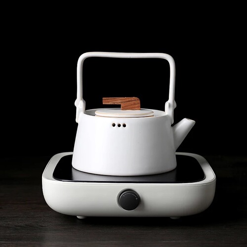 Factory direct sales coarse pottery kettle, ceramic teapot, kungfu tea set, teapot, tea ceremony large handle kettle