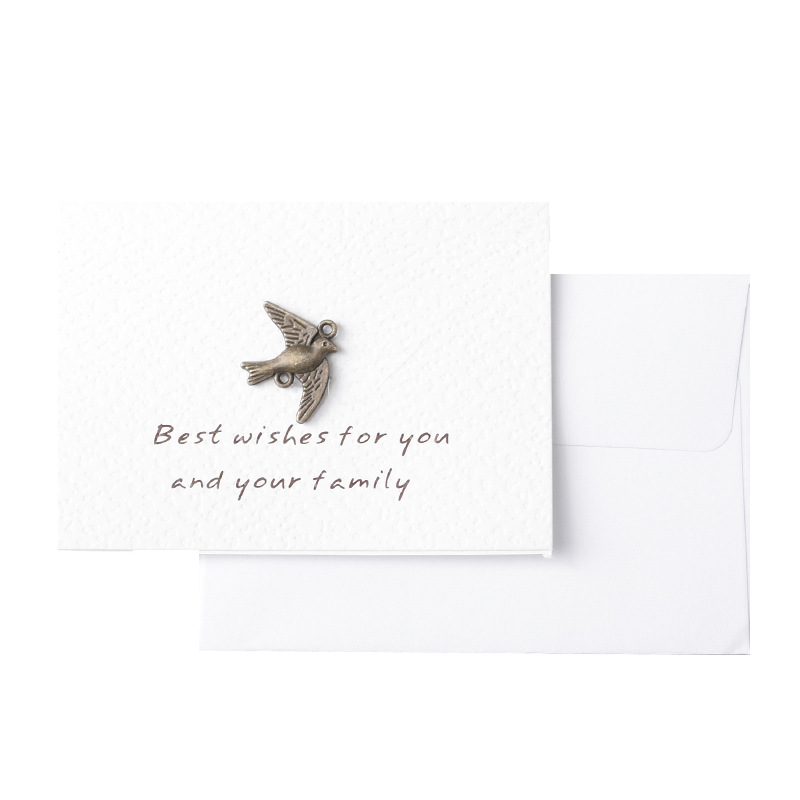 Corea del Sur papelería réplica de memoria Mini tarjeta de felicitación de cumpleaños Tarjeta de bendición 12 tipos de tarjetas de felicitación de la palabra para la bendición