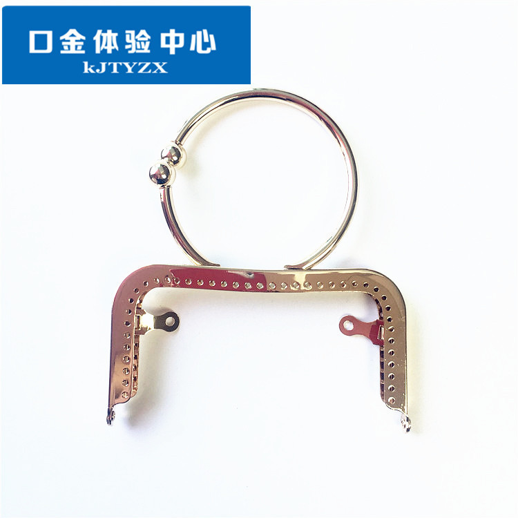12.5cm cintura cóncava brillante pulsera en forma de O oro brazalete creativo de mano mini accesorios de bolso
