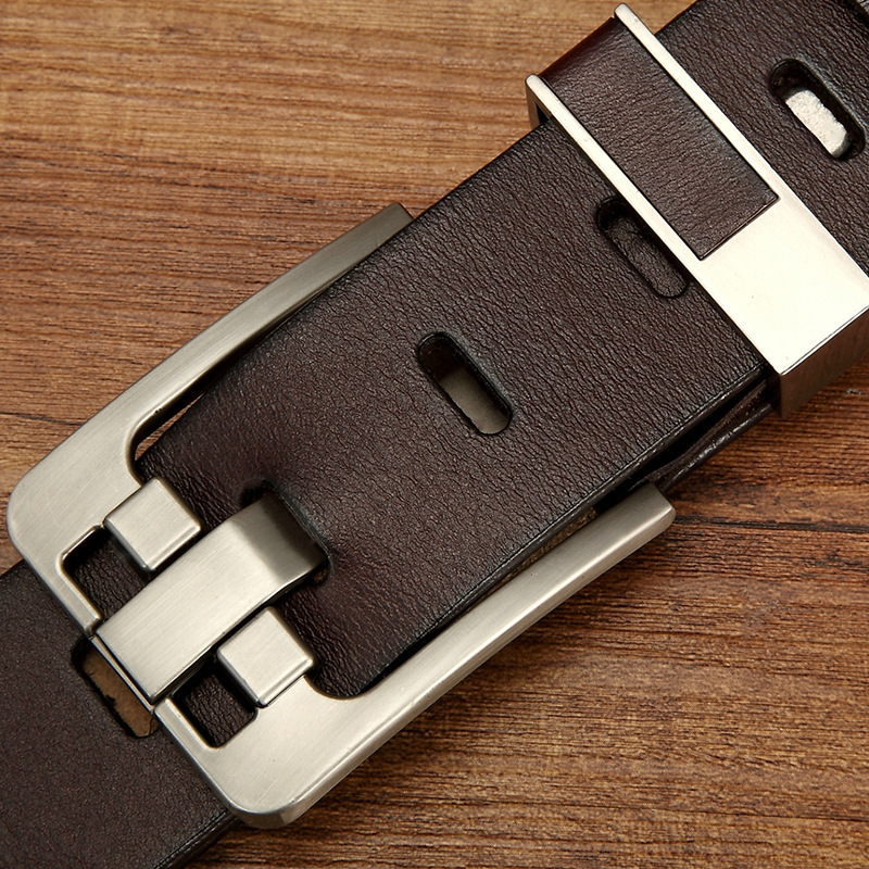 Cross-border new foreign trade Men's belt pin buckle cowhide leather belt retro casual factory direct one-piece delivery Cross-border new foreign trade Men's belt pin buckle cowhide leather belt retro casual factory direct one-piece delivery