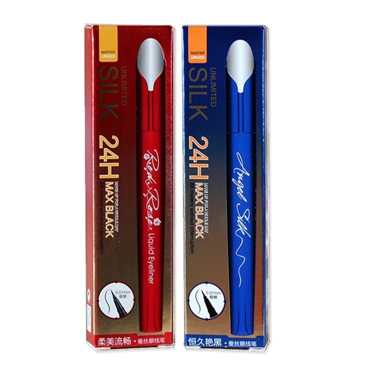 Meisier silk soft smooth eyeliner pen black eyeliner pen Red Blue 2 packaging optional