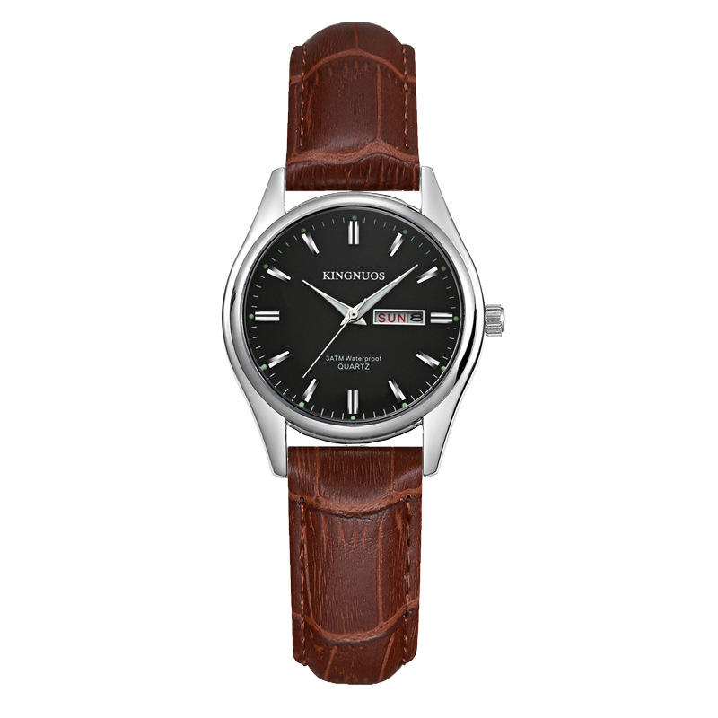 Women's Brown Belt Black Plate