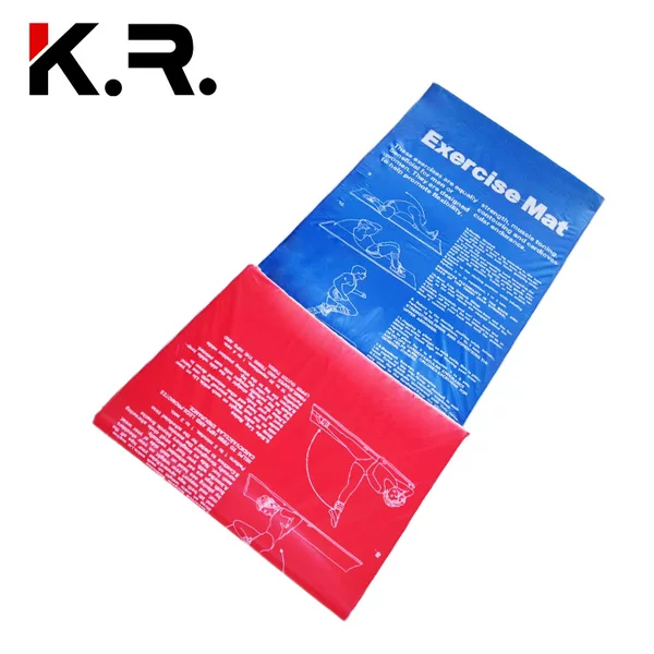 Wholesale Folding Red and Blue Mat Fitness Sports Gymnastics Mat School Gym Sit-up Sponge Mat Fitness Equipment
