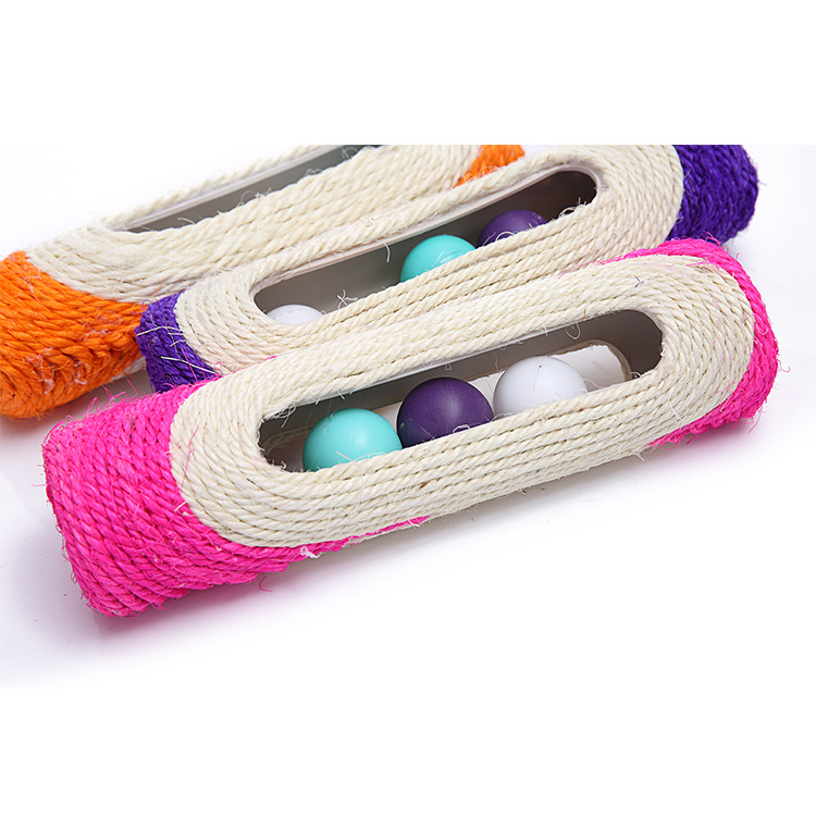 Gato de juguete largo rodillo tres sonajero de gato de la placa del rasguño del gato juguete divertido gato bola bádminton mascota juguete